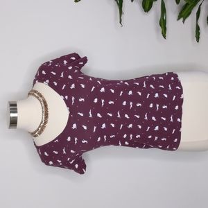 C&A V-Neck Bunny Shirt Size Medium